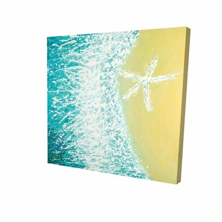 FONDO 12 x 12 in. Right Side Seastar & A Wave-Print on Canvas FO2795133